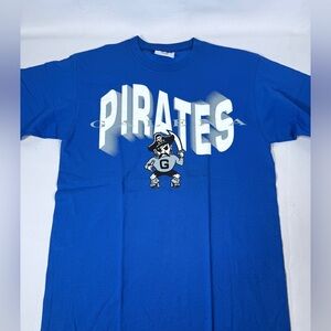 Vintage Galena Pirates High School t Shirt Blue VTG SHIRT USA Made